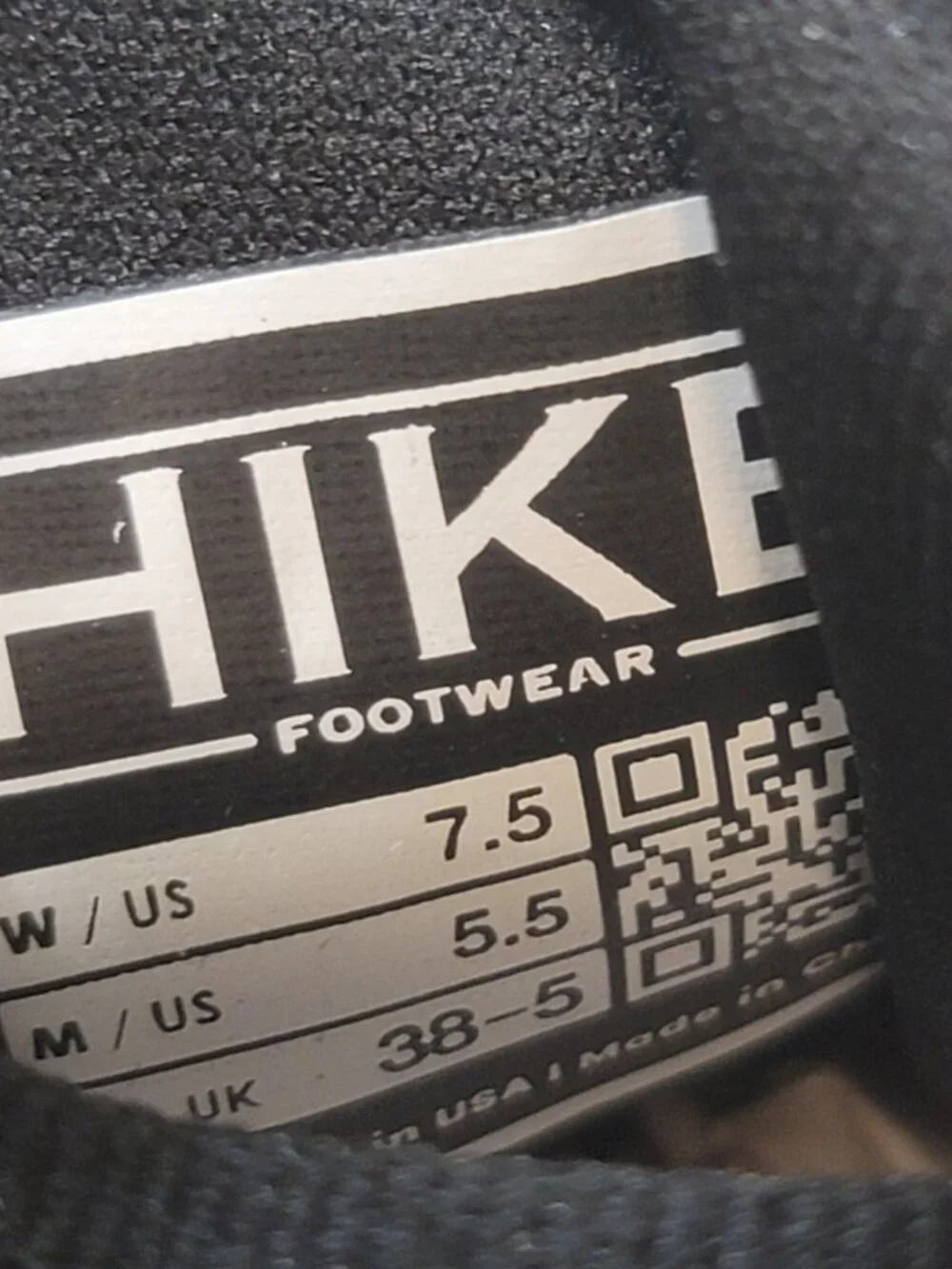 Hike Footwear HF Stride W 7.5 M 5.5 Black Barefoot Minimalist Shoes Sneakers New